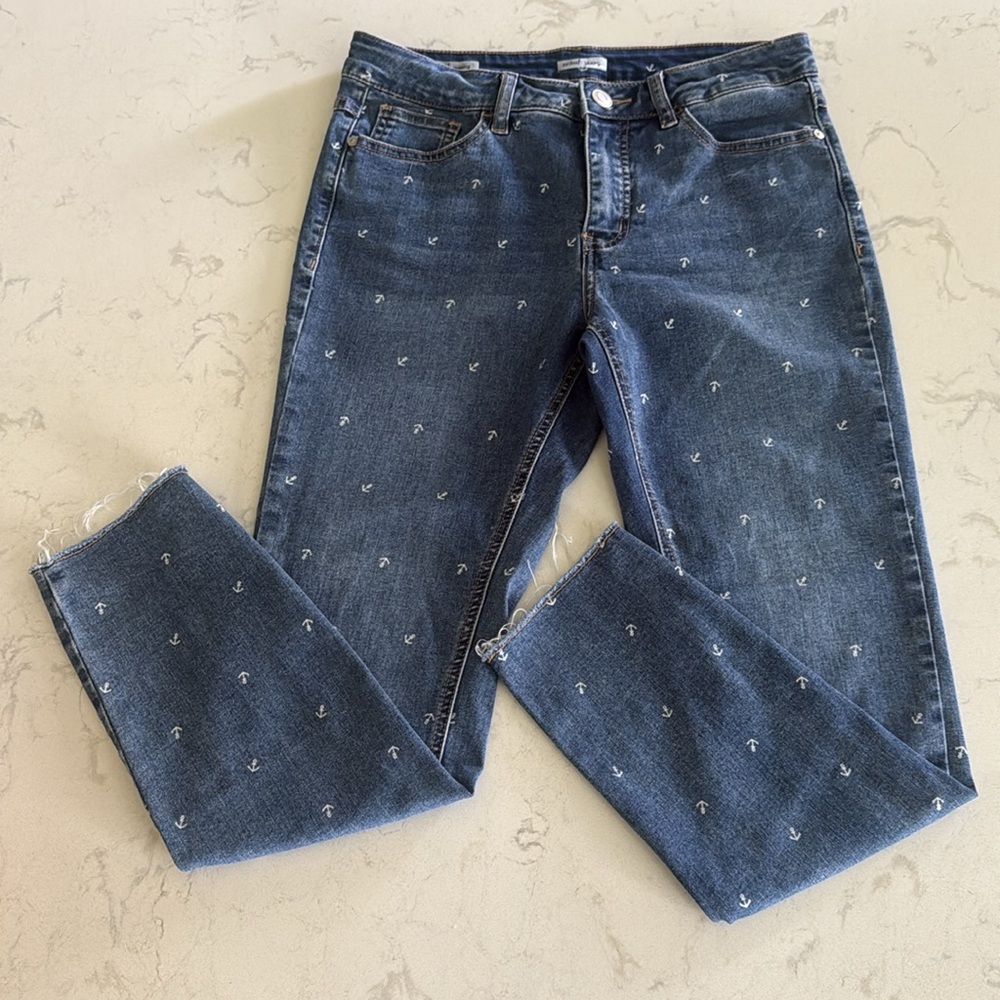 Tribal Jeans Ankle Jegging w/ Anchor Details - Size 8